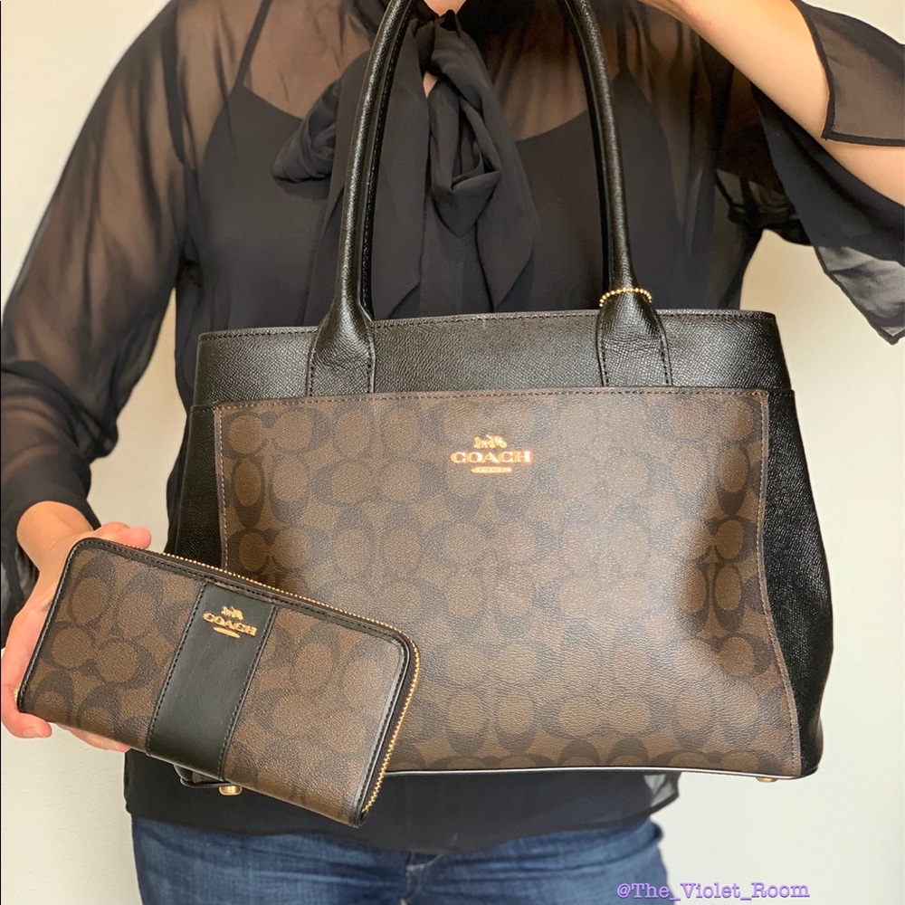 ▪️COACH▪️Signature Casey Tote & Zip Around Wallet